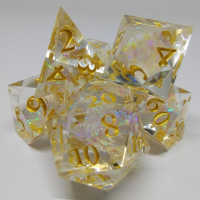 Shimmering plasma - iced gold in a bottle with screw-cap