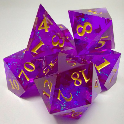 Shimmering plasma - purple and gold in a bottle with screw-cap