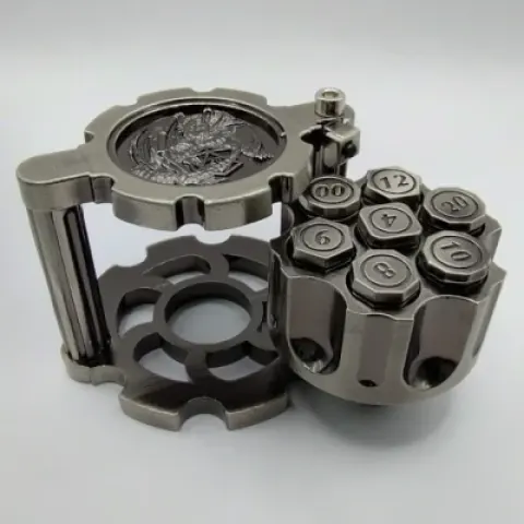 Revolver Dice - silver in a box