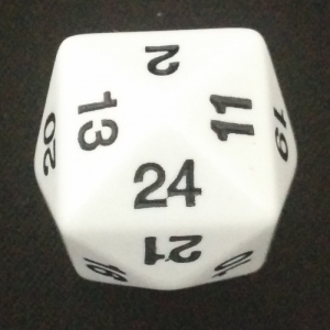 Striped Metal Dice Kit - Silver with blue & purple stripes and purple numbers in black suedecloth bag
