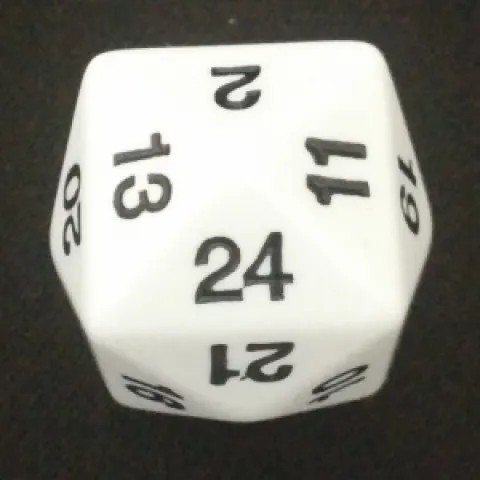 Striped Metal Dice Kit - Silver with blue & purple stripes and purple numbers in black suedecloth bag