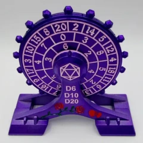 Single-handed Spinner: purple in a black box
