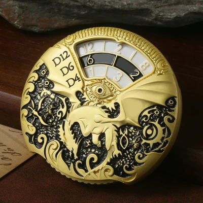 Dice spinner deluxe - gold with black in a box