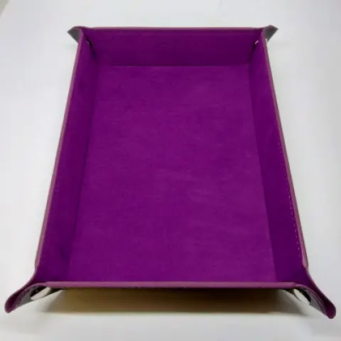 Portable rectangular dice tray - purple