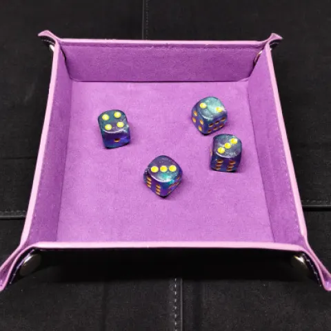 Square mini-dice tray - purple