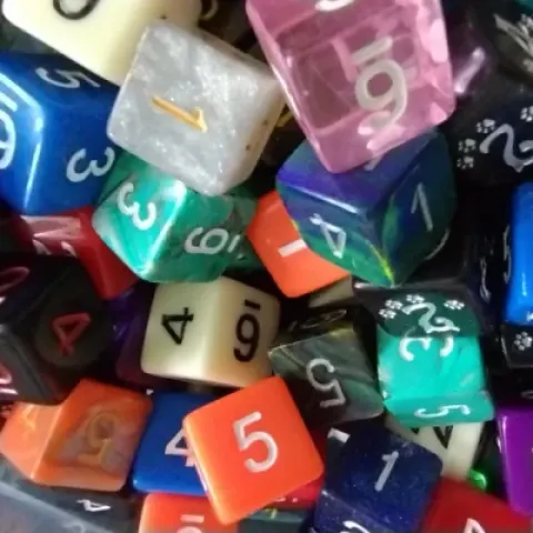 Bulk dice: 100 assorted d6's