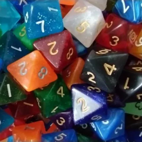 Bulk dice: 100 assorted d8's