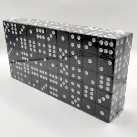 Brick of 50 16mm d6's - black