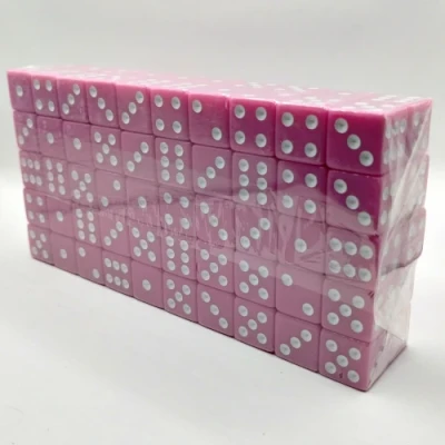 Brick of 50 16mm d6's - pink