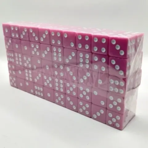Brick of 50 16mm d6's - pink
