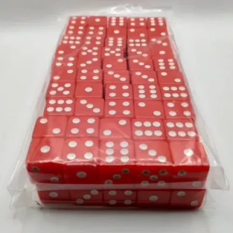 Brick of 50 16mm d6's - red