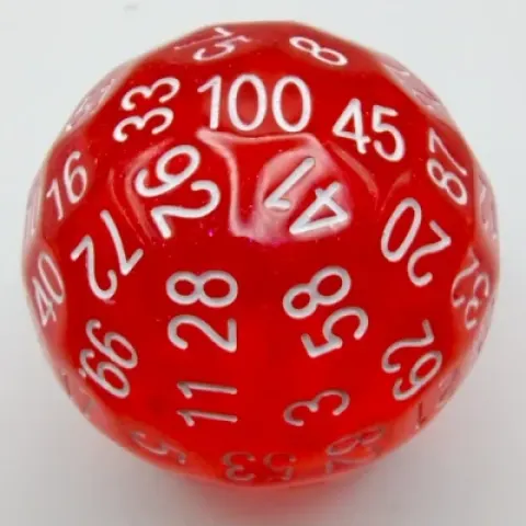 d100: sprinkle of sparkles - red