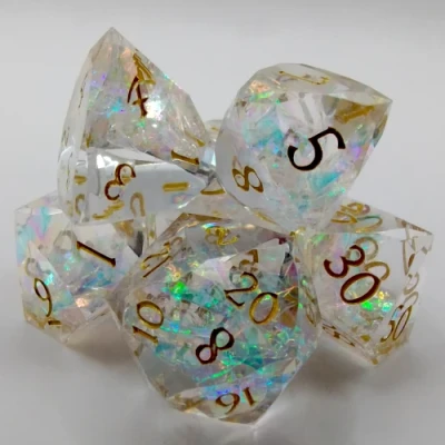 Diamond-cut resin: translucent plasma in a metal box