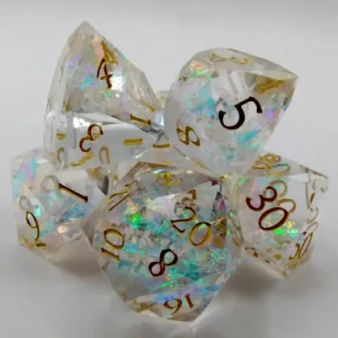 Diamond-cut resin: translucent plasma in a metal box