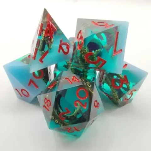 De profun-dice: red numbers in a bottle with screw-cap