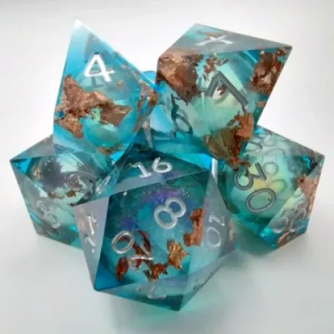 Mystic Effervescence - sky blue with bronze foil in a bottle with screw-cap